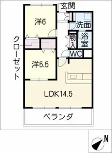 ヴェル コリーヌ【3階】の間取り