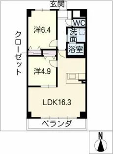 シェルブルグ【2階】の間取り