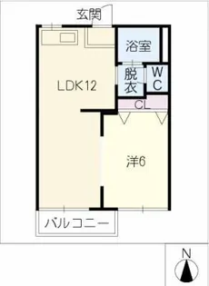 ビスタ旭【1階】の間取り