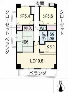 ベル ドミィール【5階】の間取り