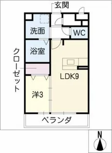 ボヌール【3階】の間取り