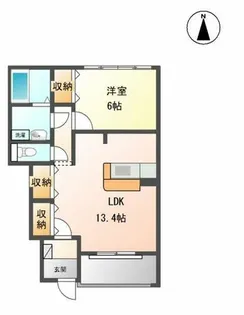 プランドール ミキ【1階】の間取り