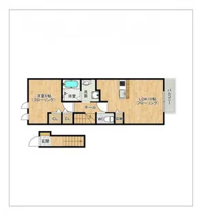 ベローナ春日野【202号室】の間取り