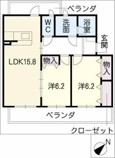 カーサノーブル【1階】の間取り