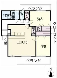 サンヒルズ高師 C棟【3階】の間取り