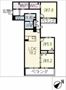 ラフィネ【2階】の間取り