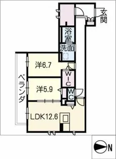 GRANDEL【3階】の間取り