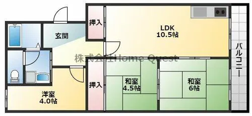 チュリス久宝寺【2階】の間取り