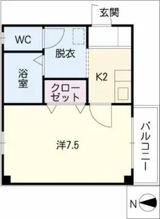 ハイツ美照【2階】の間取り