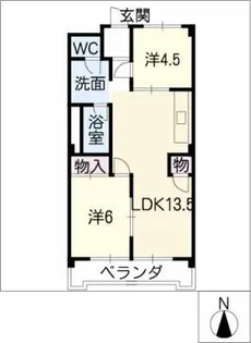 ユーハイツ平針【2階】の間取り