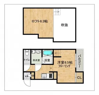 ハーモニーテラス唐原IV【2階】の間取り