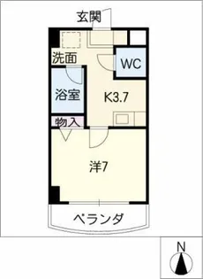 ラフィネ山手【2階】の間取り