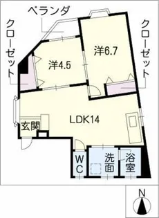 松葉ビル【4階】の間取り