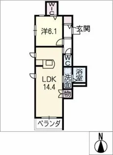 ロワール恵方【2階】の間取り