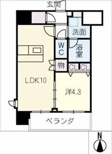 スプランディッド大須門前町【15階】の間取り