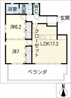 AERIE岳見【3階】の間取り