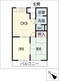 ハイツ・ライトワン【1階】の間取り