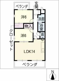 パルレ【3階】の間取り