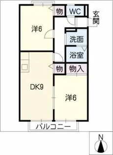 ベルパルク【2階】の間取り