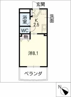 マンションリバーサイド【4階】の間取り