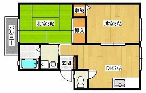 サンビレッジ・なかもり【1階】の間取り