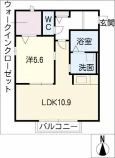 アーティス山手【2階】の間取り