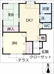 ルミエール長野 B棟【1階】の間取り