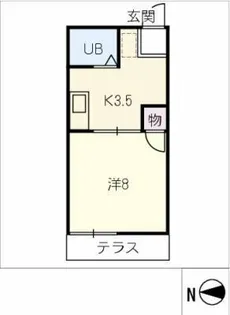 ドミール葵【1階】の間取り