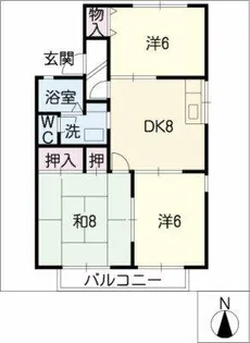 サンビレッジ B【2階】の間取り