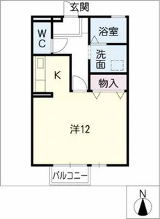 ピースフル和佐田【1階】の間取り