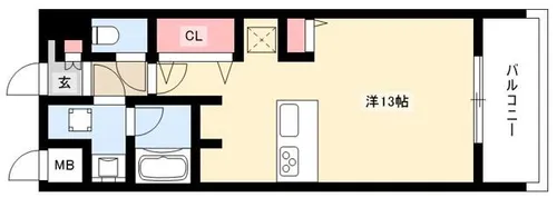 プレミアムコート大須【5階】の間取り