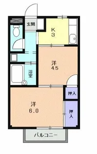 A・Tフラッツ【2階】の間取り