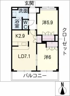ソレイユ【1階】の間取り