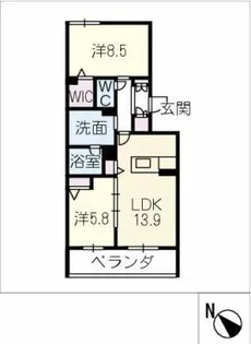 アークヒルズ豊橋【2階】の間取り