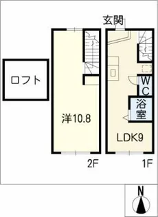 愛知県大府市月見町1丁目【タウンハウス】の間取り