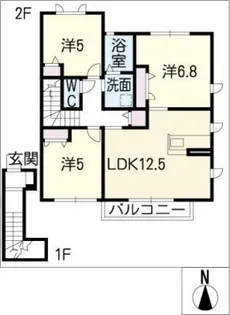 ディアス スカイA棟【2階】の間取り
