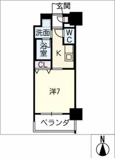 レジデンス東別院スクエアⅡ【13階】の間取り