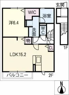 京和風学戸【2階】の間取り