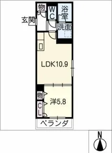 アベニール鶴里【2階】の間取り