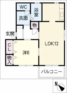 ウイングヒルズ弐番館【1階】の間取り