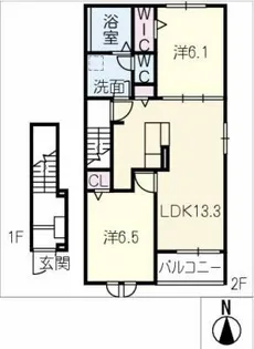 フォレストコート【2階】の間取り
