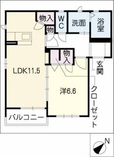ベルパーク丸山L棟【2階】の間取り