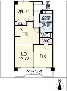 グリーンハイム三陽【4階】の間取り