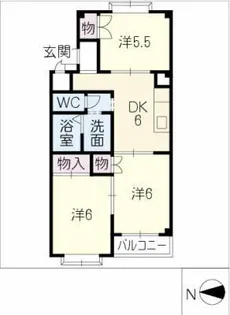 Windy西口【2階】の間取り