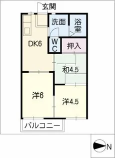 グリーンコーポⅡ【2階】の間取り