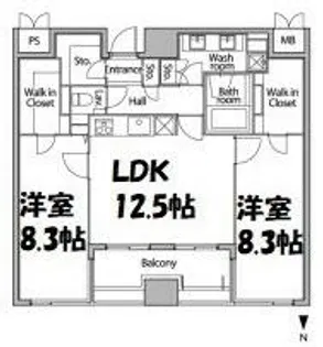 グラン・アベニュー栄【8階】の間取り