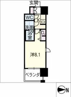 La Douceur黒川Ⅱ【8階】の間取り