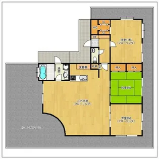 ユニバース大濠【14階】の間取り