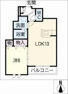 ヘーベルコート片西【2階】の間取り