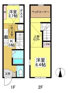 ヴァンクール【102号室】の間取り